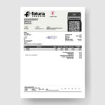 E-Ticaret ve Teknoloji firmalarının tercihi yep yepyeni e-fatura tasarımı. Siyah ve Gri
