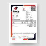 Lacivert ve Turuncu Modern Çerçeve İçerinde e-Logo ve Benzeri Bütün Özel Entegratörler ile Tam Uyumlu E-Fatura Tasarım