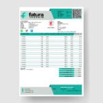 premium 22 efatura tasarımı turkuaz tasarım